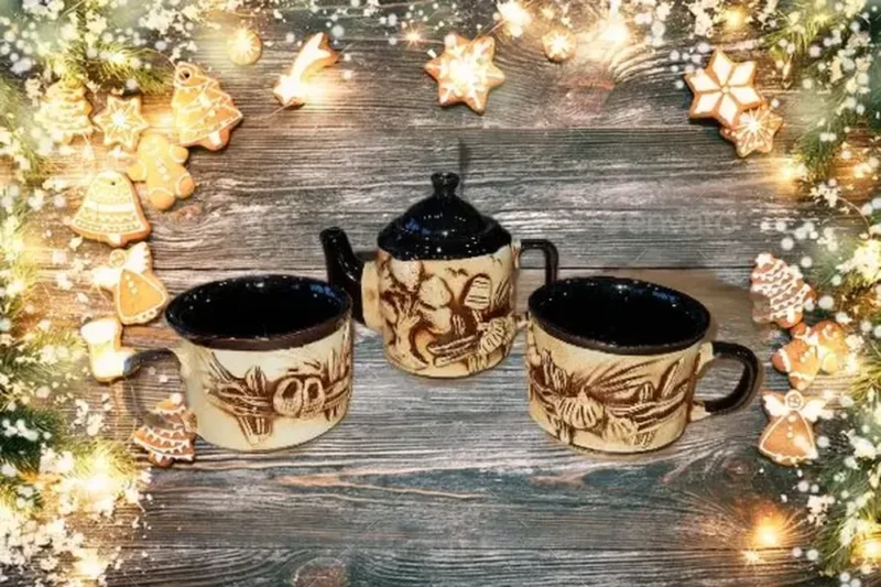 Set ceai-Ceramică Marginea