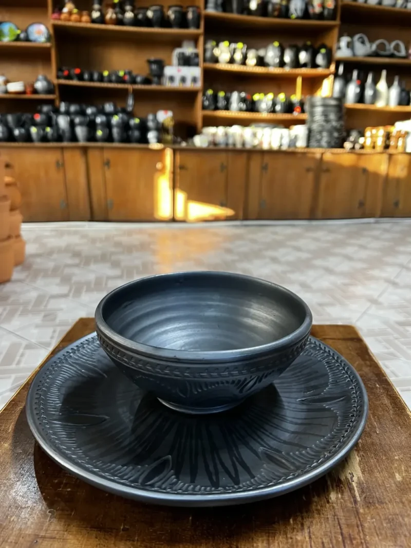 Set platou și castron-Ceramică Marginea