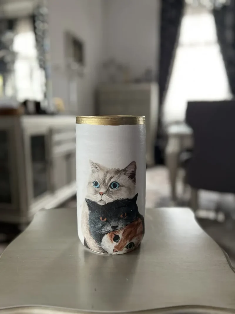 Vază cu pisici 🐈-Ceramică Marginea