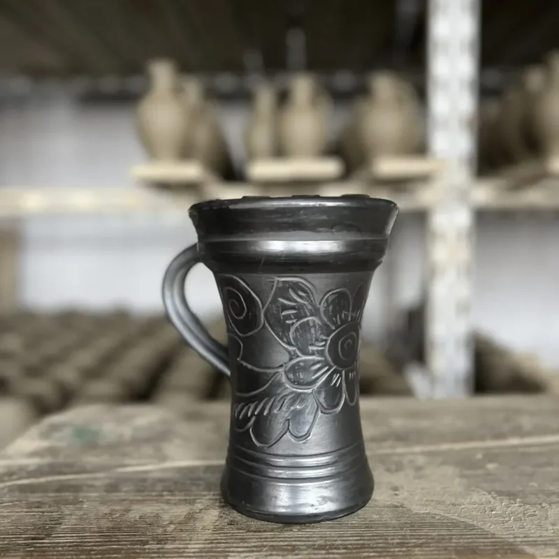Halbă din ceramică neagră-Ceramică Marginea