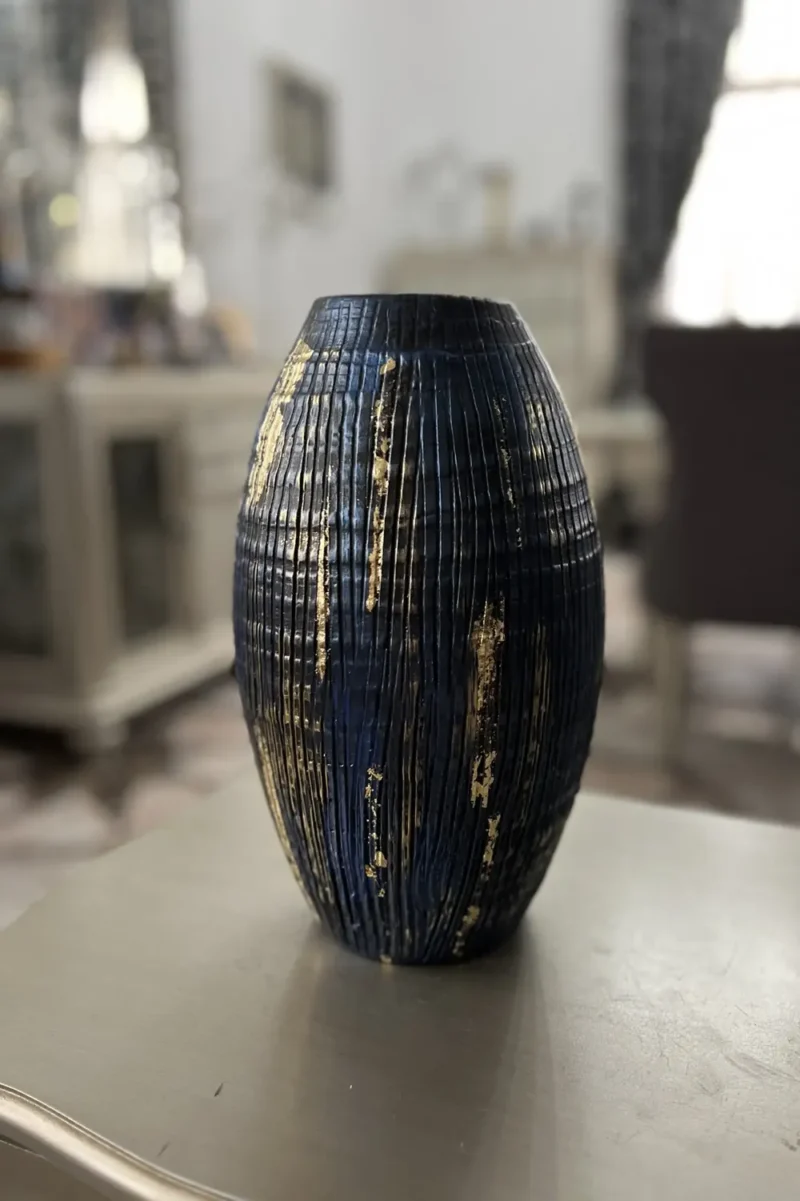 Vază modernă din ceramică neagră Ebony-Ceramică Marginea