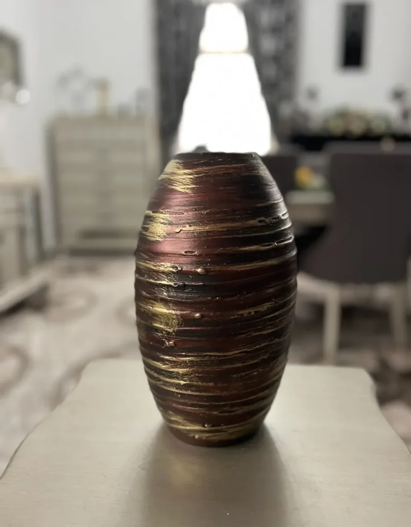 Vază modernă din ceramică neagră Serenity-Ceramică Marginea