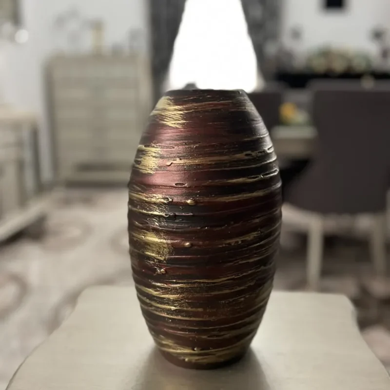 Vază modernă din ceramică neagră Serenity-Ceramică Marginea